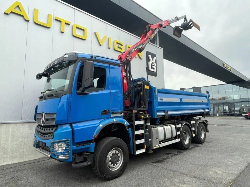 Camião basculante, Camião grua Mercedes-Benz Arocs 3342 *6x6*meegestuurd as*2zijdige kipper*Airco*Bluetooth: foto 13