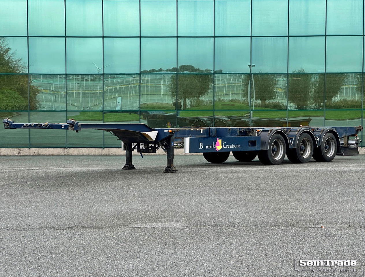 Burg BPO 15-27 Ccxhx BPW Axles Disc Brakes 40 FT. Chassis Lift Axle - Semi-reboque transportador de contêineres/ Caixa móvel: foto 1 Burg BPO 15-27 Ccxhx BPW Axles Disc Brakes 40 FT. Chassis Lift Axle - Semi-reboque transportador de contêineres/ Caixa móvel: foto 1