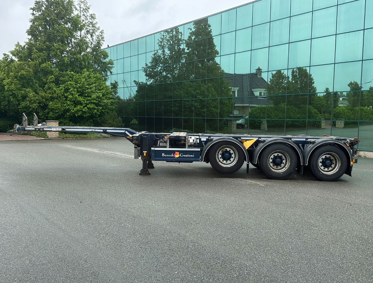 D-TEC Flexitrailer Multi Liftaxle Drumbrakes TOP Condition NL Trailer 2 Pieces - Semi-reboque transportador de contêineres/ Caixa móvel: foto 2 D-TEC Flexitrailer Multi Liftaxle Drumbrakes TOP Condition NL Trailer 2 Pieces - Semi-reboque transportador de contêineres/ Caixa móvel: foto 2