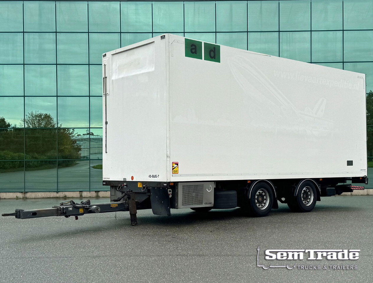 DRACO MZS 218 Wipkar 750 x 250 x 290 CM Inside Tail Lift 2021 TRS Iceland TOP Condition NL Trailertrailer - Reboque furgão: foto 1 DRACO MZS 218 Wipkar 750 x 250 x 290 CM Inside Tail Lift 2021 TRS Iceland TOP Condition NL Trailertrailer - Reboque furgão: foto 1