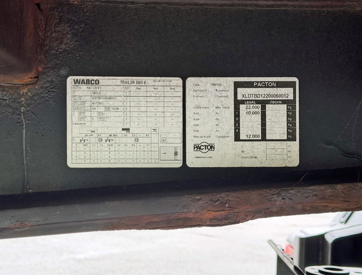 Semi-reboque furgão Pacton TBD 122 Tail Lift Steering Axle 1075x250x230 Inside NL City Trailer Nieuwe APK NEW TUV: foto 23