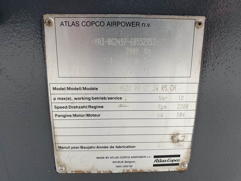 Compressor de ar Atlas-Copco XAHS 186 DD - N: foto 18