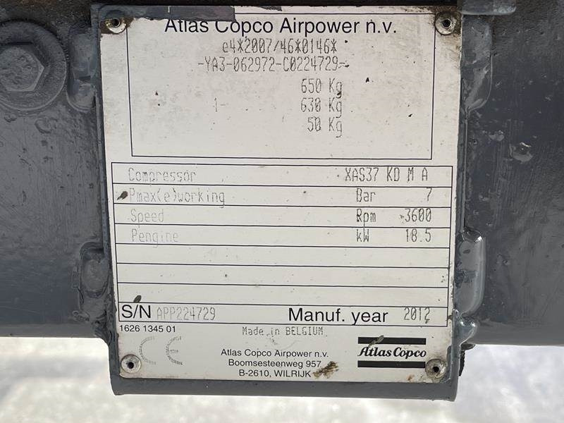 Atlas-Copco XAS 37 KD - Compressor de ar: foto 4 Atlas-Copco XAS 37 KD - Compressor de ar: foto 4
