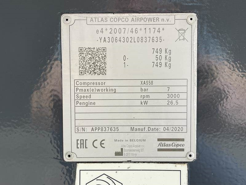 Atlas-Copco XAS 58 KD - Compressor de ar: foto 5 Atlas-Copco XAS 58 KD - Compressor de ar: foto 5