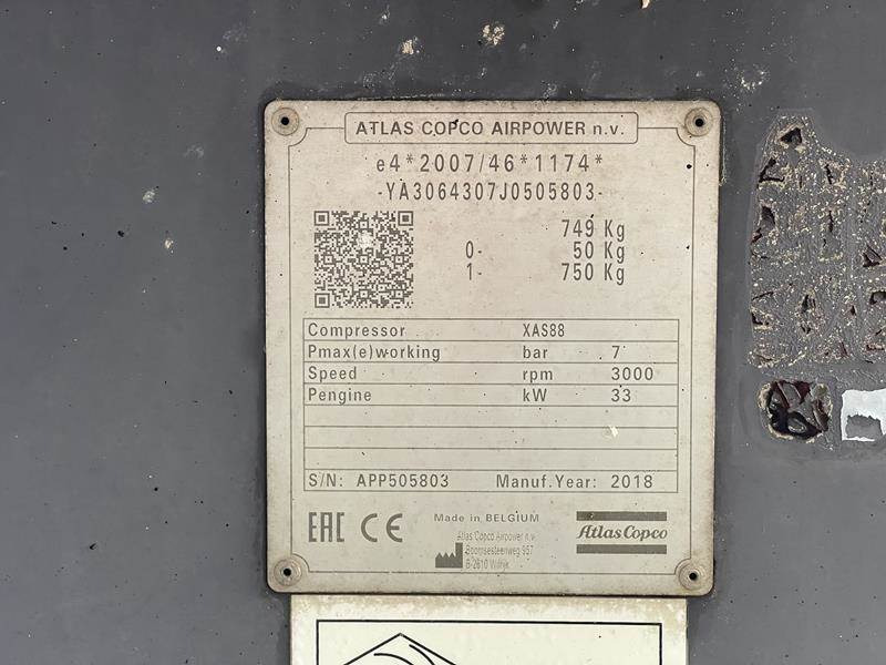 Atlas-Copco XAS 88 KD - Compressor de ar: foto 4 Atlas-Copco XAS 88 KD - Compressor de ar: foto 4