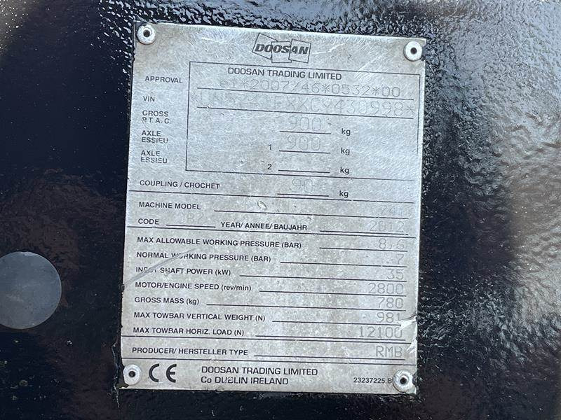 Doosan 7 / 41 - N - Compressor de ar: foto 4 Doosan 7 / 41 - N - Compressor de ar: foto 4