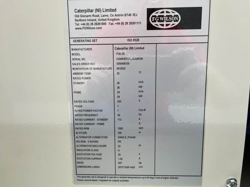 FG Wilson P 26 - 3 S - Gerador elétrico: foto 5 FG Wilson P 26 - 3 S - Gerador elétrico: foto 5