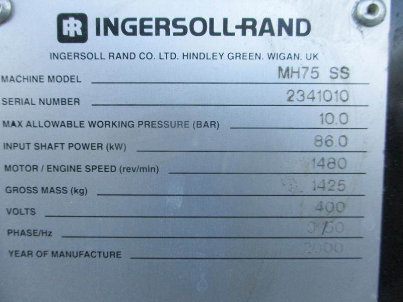 Compressor de ar Ingersoll Rand MH 75 SS: foto 10