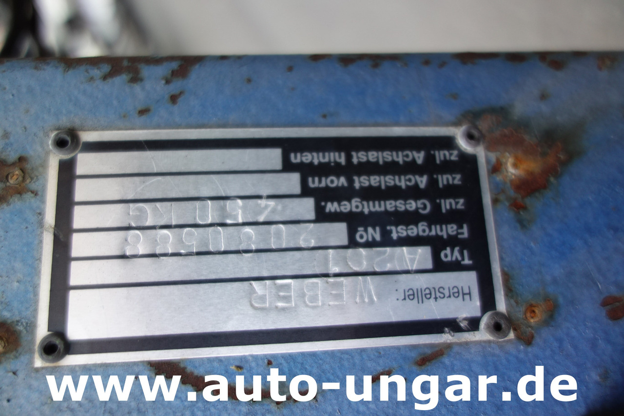 Reboque agrícola Weber A201 landwirtschaftlicher Anhänger 25km/h Trailer mit Zugöse: foto 6