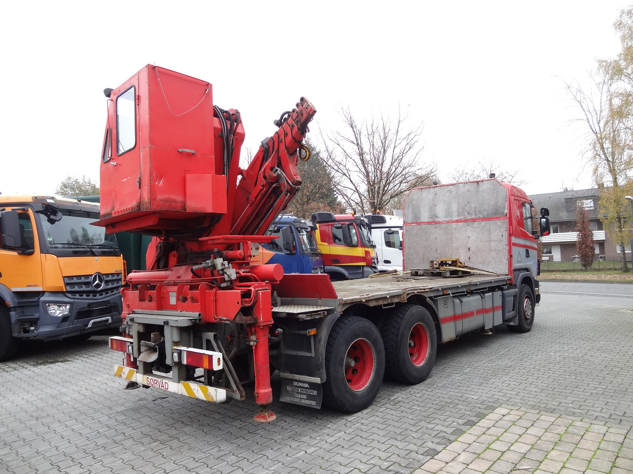 Camião de caixa aberta/ Plataforma, Camião grua Scania R144 460 6X4 Fassi 360 bis 25 Meter: foto 10