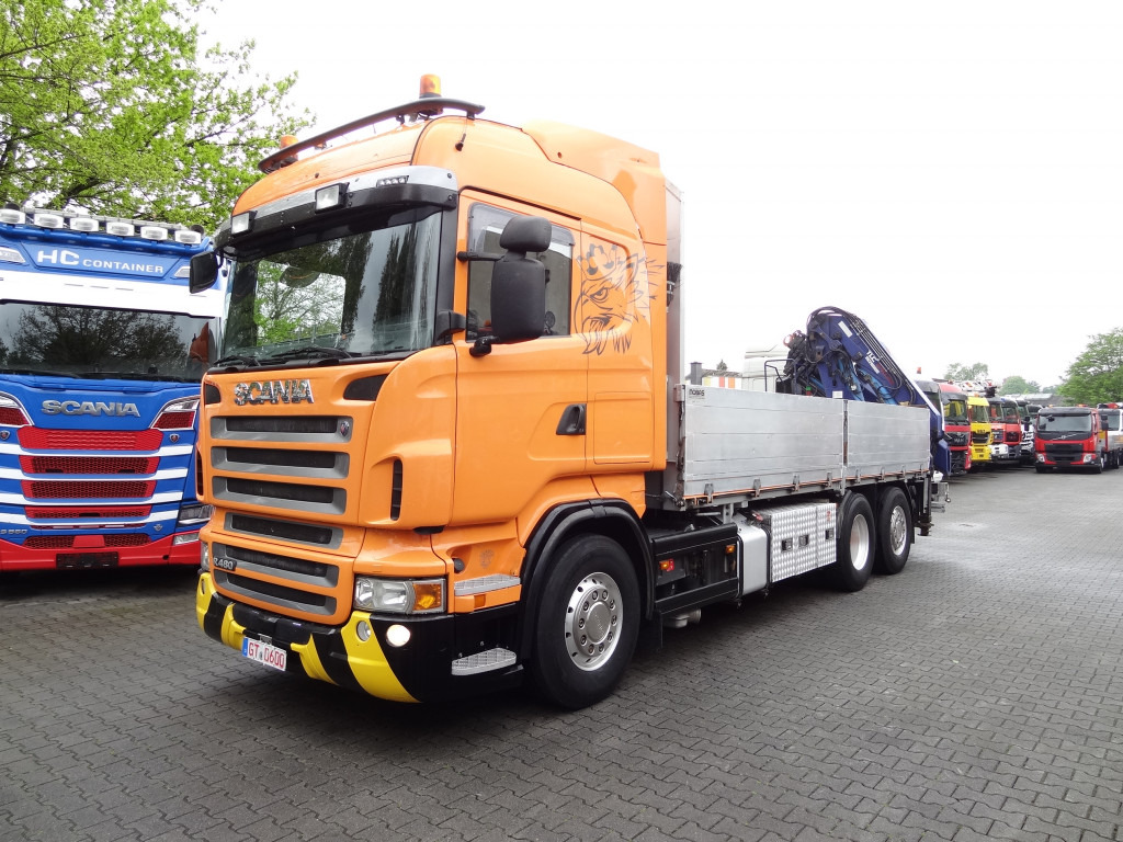 Scania R480 6X2*4 Kran Atlas 240 bis 20 Meter - Camião de caixa aberta/ Plataforma, Camião grua: foto 1 Scania R480 6X2*4 Kran Atlas 240 bis 20 Meter - Camião de caixa aberta/ Plataforma, Camião grua: foto 1