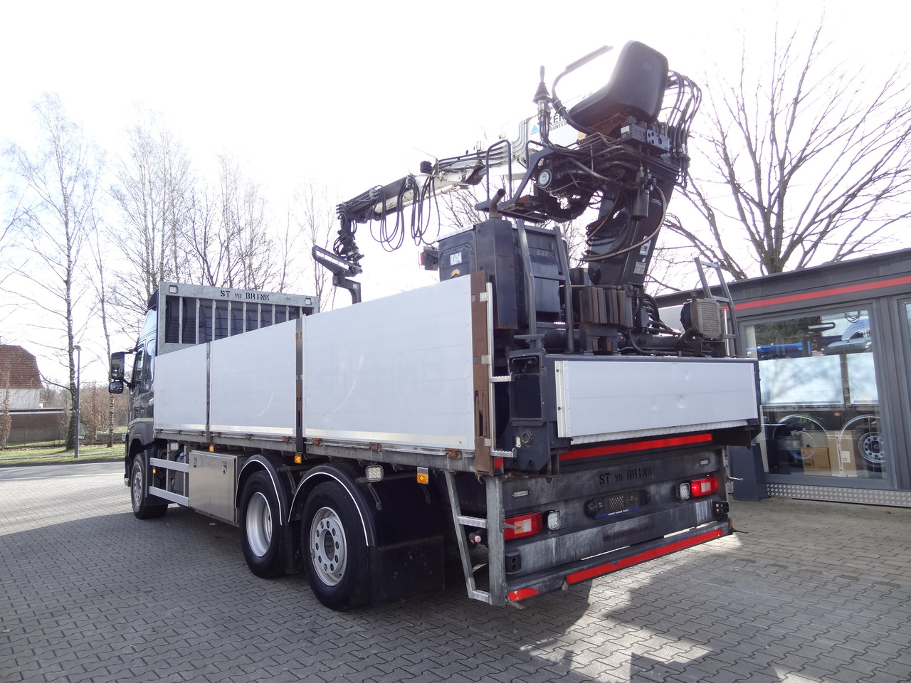 Camião de caixa aberta/ Plataforma, Camião grua Volvo FM370 6X2*4 Kennis K14 Kran: foto 15