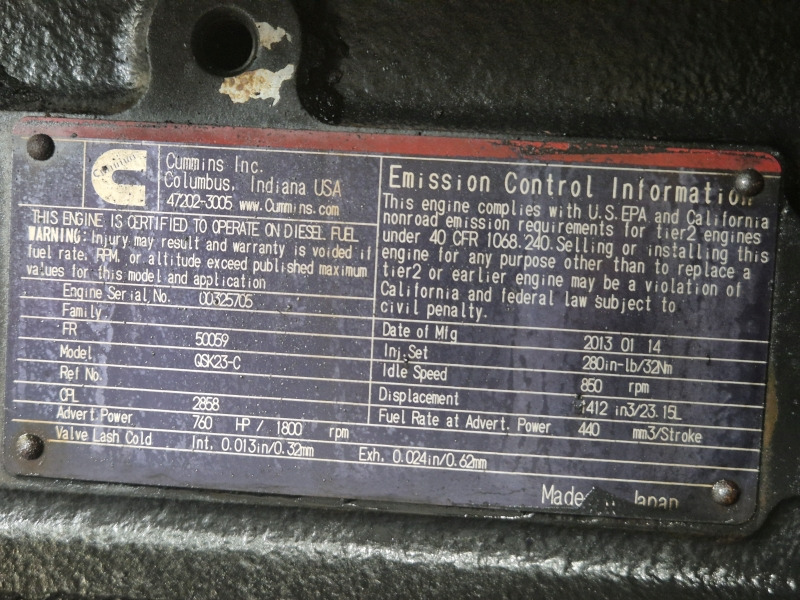 Motor para Máquina de construção Cummins QSK23-C  CPL 2858 Engine (Plant) for Hitachi/Komatsu: foto 11