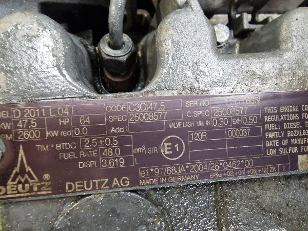 Deutz D2011 L04 Engine (Plant) - Motor para Máquina de construção: foto 3 Deutz D2011 L04 Engine (Plant) - Motor para Máquina de construção: foto 3