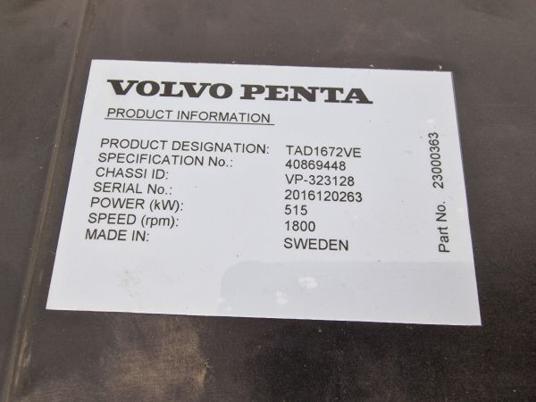 Volvo TAD1672VE Engine (Industrial) New - Motor para Equipamento industrial: foto 4 Volvo TAD1672VE Engine (Industrial) New - Motor para Equipamento industrial: foto 4