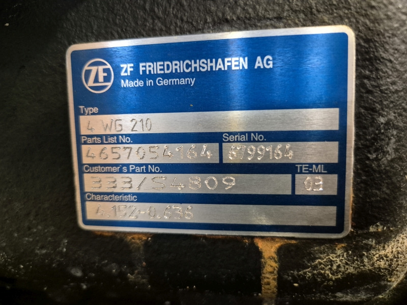 ZF Industrial JCB 4WG210 333/S4809 Gearbox New (Plant) - Caixa de velocidade para Máquina de construção: foto 2 ZF Industrial JCB 4WG210 333/S4809 Gearbox New (Plant) - Caixa de velocidade para Máquina de construção: foto 2