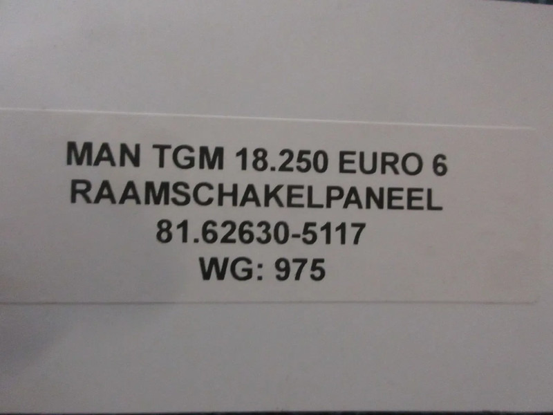 MAN 81.62630-5117 RAAMMODULEN LINKS MAN TGM 18.250 EURO 6 MODEL 2024 - Sistema elétrico para Camião: foto 5 MAN 81.62630-5117 RAAMMODULEN LINKS MAN TGM 18.250 EURO 6 MODEL 2024 - Sistema elétrico para Camião: foto 5