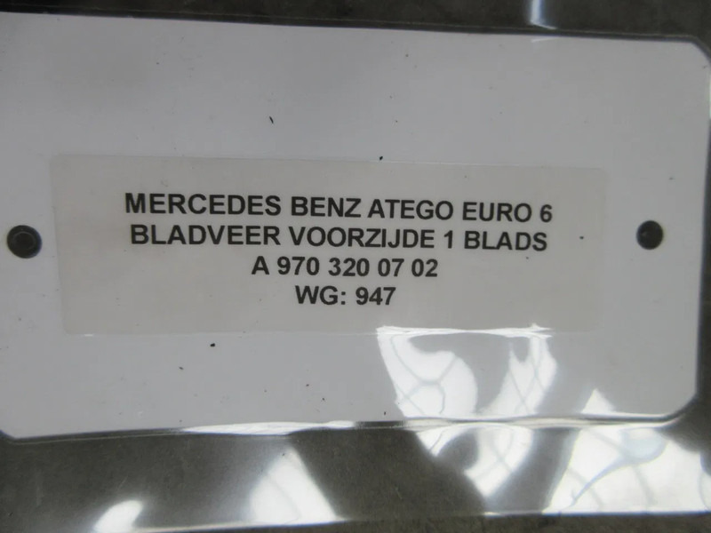 Mercedes-Benz A 970 320 07 02 BLADVEER ATEGO 918 EURO 6 VOOR - Suspensão de molas/ Suspensão de lâminas para Camião: foto 5 Mercedes-Benz A 970 320 07 02 BLADVEER ATEGO 918 EURO 6 VOOR - Suspensão de molas/ Suspensão de lâminas para Camião: foto 5