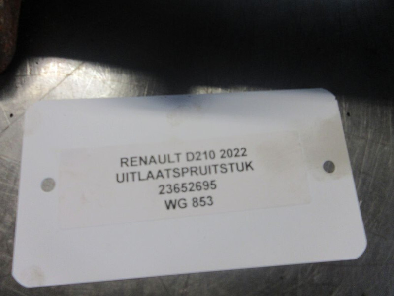 Renault 23652695 UITLAATSPRUITSTEUK RENAULT D 210 EURO 6 - Colector de escape para Camião: foto 2 Renault 23652695 UITLAATSPRUITSTEUK RENAULT D 210 EURO 6 - Colector de escape para Camião: foto 2