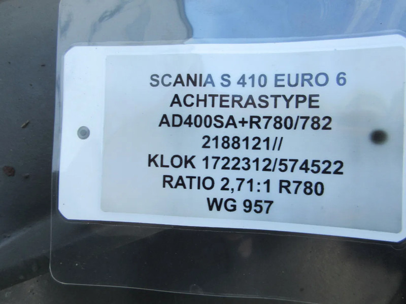 Eixo traseiro para Camião Scania 2188121 // 1722312 // 574522 AD400SA+R780//782 RATIO 2,71:1 SCANIA NGS: foto 6