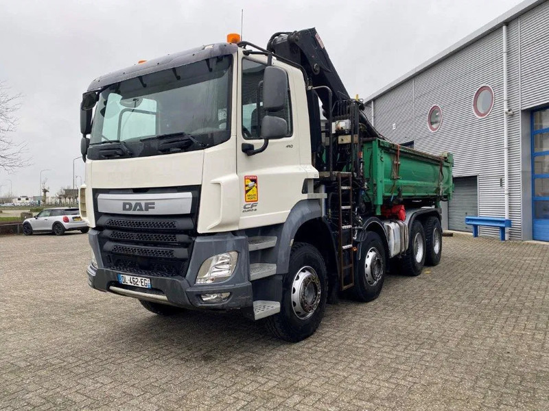 DAF CF410 / 8X4 / BIG AXLE / FULL-STEEL /2 SIDE TIPPER/ ONLY:363247 KM / AUTOMATIC / EURO-6 / 2014 - Camião grua: foto 1 DAF CF410 / 8X4 / BIG AXLE / FULL-STEEL /2 SIDE TIPPER/ ONLY:363247 KM / AUTOMATIC / EURO-6 / 2014 - Camião grua: foto 1