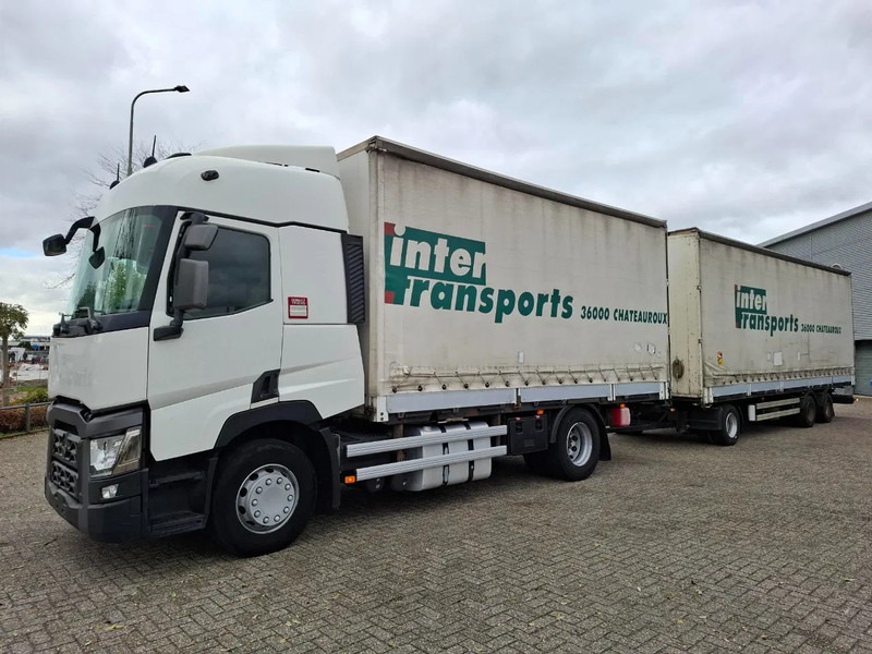 Renault T480 COMFORT / DOUBLE TANK / TIR LINE / TUV:30-03-2026 / THROUGH LOADING SYSTEM / LWDS / AUTOMATIC / EURO-6 / 2017 - Camião de lona: foto 1 Renault T480 COMFORT / DOUBLE TANK / TIR LINE / TUV:30-03-2026 / THROUGH LOADING SYSTEM / LWDS / AUTOMATIC / EURO-6 / 2017 - Camião de lona: foto 1