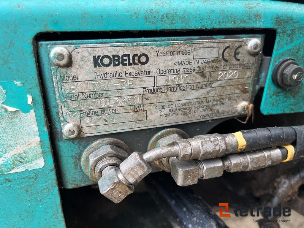 Máquina de construção Minigraver KOBELCO SK17SR -3 E: foto 15