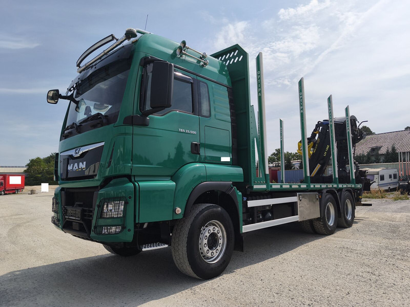 Camião de transporte de madeira, Camião grua MAN TGX 33.500 Holz LKW Euro6 6x4 (9): foto 1