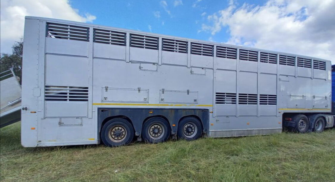 Gray and Adams Gadd3 / Works Great / Hydraulic / 2 Levels - Semi-reboque transporte de gado: foto 2 Gray and Adams Gadd3 / Works Great / Hydraulic / 2 Levels - Semi-reboque transporte de gado: foto 2