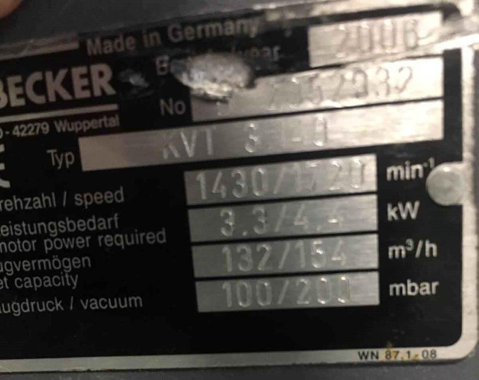 Rotary vane vacuum pump Becker KVT 3.140 - Equipamento industrial: foto 2 Rotary vane vacuum pump Becker KVT 3.140 - Equipamento industrial: foto 2