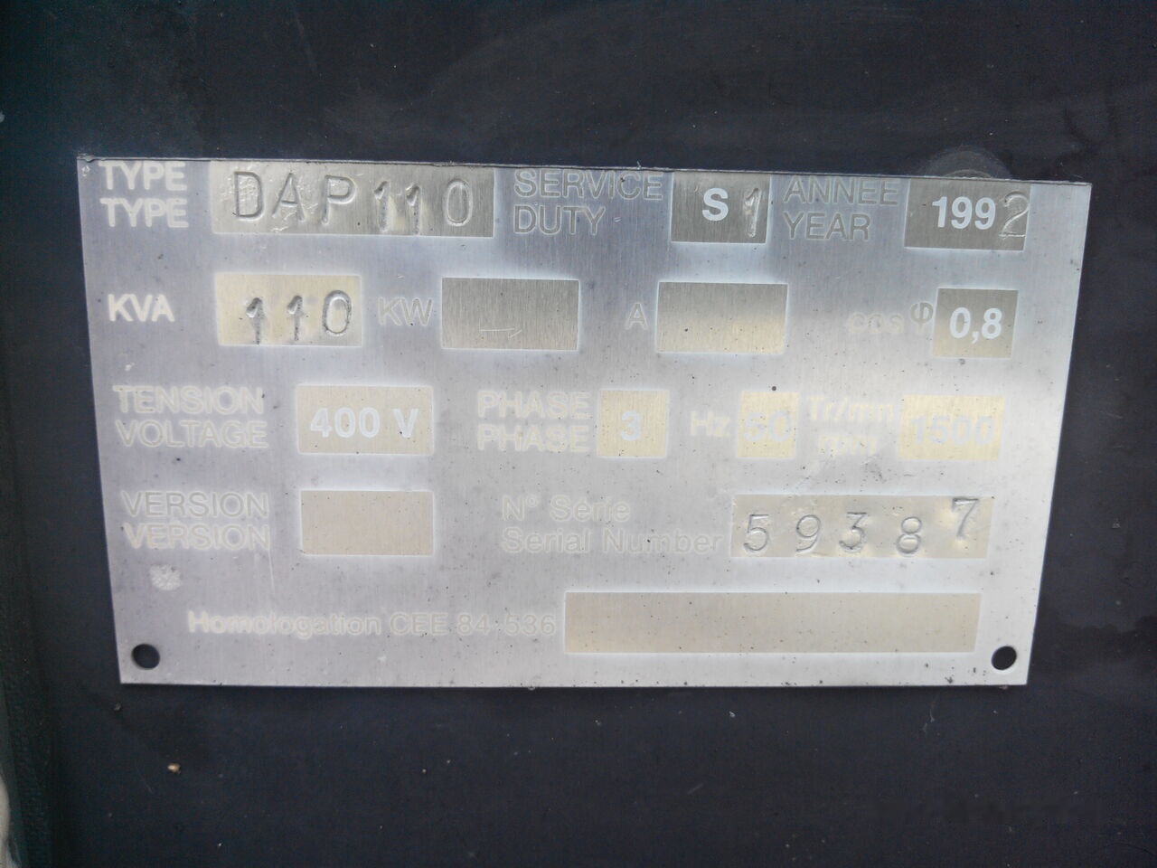 SDMO DAP 110 kVa - Gerador elétrico: foto 4 SDMO DAP 110 kVa - Gerador elétrico: foto 4