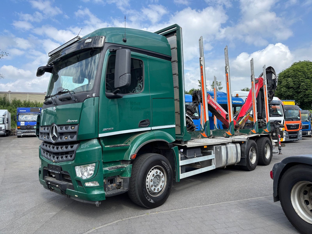 Mercedes-Benz Arocs 6x4/Kran Cranab TZ 12.2 - Camião de transporte de madeira, Camião grua: foto 1 Mercedes-Benz Arocs 6x4/Kran Cranab TZ 12.2 - Camião de transporte de madeira, Camião grua: foto 1