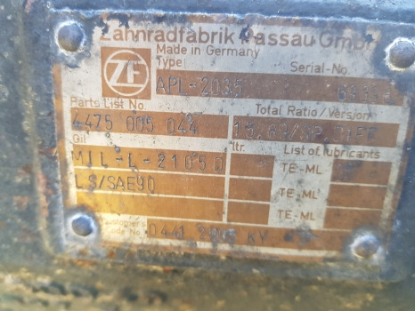 Deutz Agrotron 110 Zf Transmission, Rear, Front Axle Nut - Caixa de velocidade: foto 4 Deutz Agrotron 110 Zf Transmission, Rear, Front Axle Nut - Caixa de velocidade: foto 4