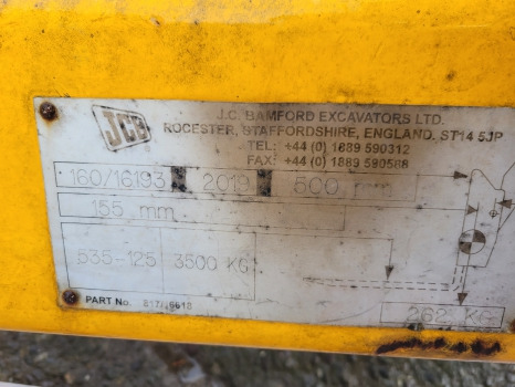 Jcb 535-120, 535-140 Q Fit Q Fit, Quick Fit Headstock, Quick Attach Hitch 160/13333 - Peça de reposição para Empilhador telescópico: foto 5 Jcb 535-120, 535-140 Q Fit Q Fit, Quick Fit Headstock, Quick Attach Hitch 160/13333 - Peça de reposição para Empilhador telescópico: foto 5
