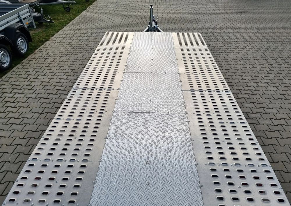 Reboque transporte de veículos novo TA-NO TA-NO Scorpio 55 PREMIUM laweta 3 osiowa 5.5m 3500kg DMC najazdy niski załadunek: foto 7