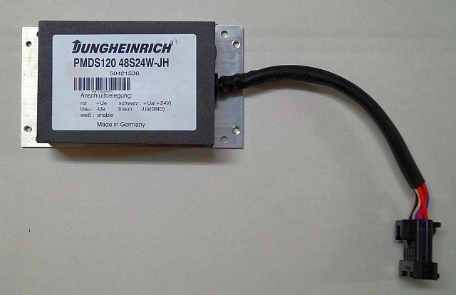 Jungheinrich 50421536 | Transformer 48V-24V PMDS120 48S 24W-JH snn. MTM153414891 - Sistema elétrico para Equipamento de movimentação: foto 1 Jungheinrich 50421536 | Transformer 48V-24V PMDS120 48S 24W-JH snn. MTM153414891 - Sistema elétrico para Equipamento de movimentação: foto 1