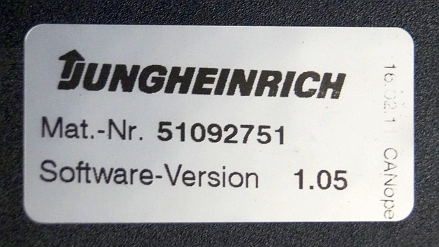 Jungheinrich 51033235 | Rij regeling Drive controller AS2412i index C Sw. 1,05 5 - Centralina electrónica para Equipamento de movimentação: foto 5 Jungheinrich 51033235 | Rij regeling Drive controller AS2412i index C Sw. 1,05 5 - Centralina electrónica para Equipamento de movimentação: foto 5