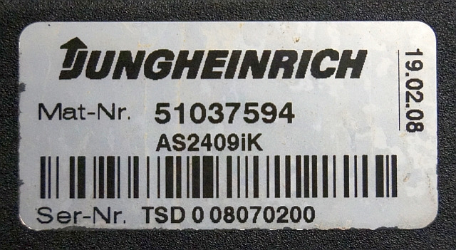 Jungheinrich 51037594 | Rij/hef regeling Drive/lift controller AS2409 i k from - Centralina electrónica para Equipamento de movimentação: foto 3 Jungheinrich 51037594 | Rij/hef regeling Drive/lift controller AS2409 i k from - Centralina electrónica para Equipamento de movimentação: foto 3