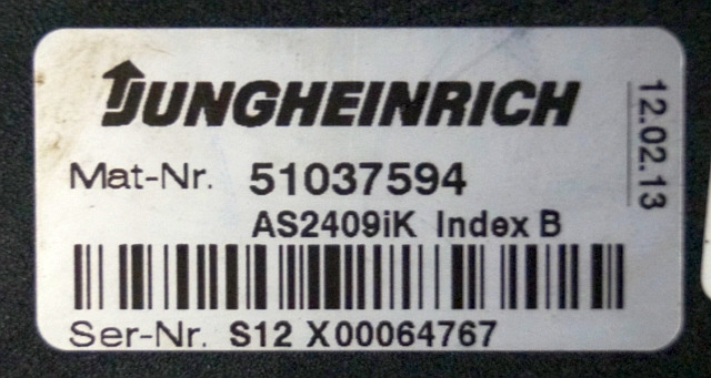 Jungheinrich 51037594 | Rij/hef regeling Drive/lift controller AS2409 i k index - Centralina electrónica para Equipamento de movimentação: foto 3 Jungheinrich 51037594 | Rij/hef regeling Drive/lift controller AS2409 i k index - Centralina electrónica para Equipamento de movimentação: foto 3
