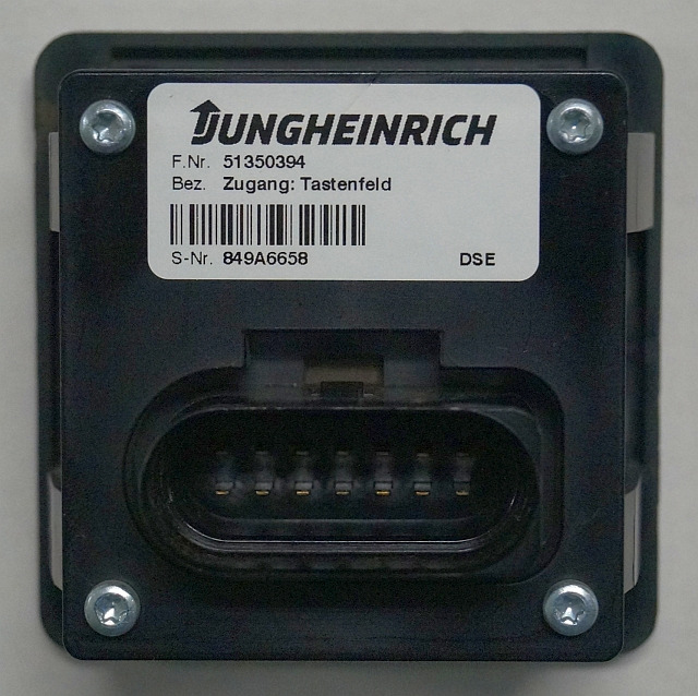 Jungheinrich 51350394 | Code key sn. 650A6658 - Sistema elétrico para Equipamento de movimentação: foto 2 Jungheinrich 51350394 | Code key sn. 650A6658 - Sistema elétrico para Equipamento de movimentação: foto 2