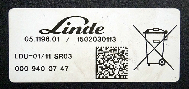 Linde 0009400747 | Display LDU-01/11 SR03 1502030113 from Linde R16HD-01 year 2 - Painel de instrumentos para Equipamento de movimentação: foto 3 Linde 0009400747 | Display LDU-01/11 SR03 1502030113 from Linde R16HD-01 year 2 - Painel de instrumentos para Equipamento de movimentação: foto 3