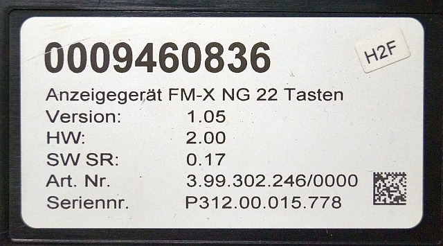 Still 0009460836 | Display V1.05 HW 2.00 Sw. 0.17 from Still FMX14N year 2018 - Painel de instrumentos para Equipamento de movimentação: foto 3 Still 0009460836 | Display V1.05 HW 2.00 Sw. 0.17 from Still FMX14N year 2018 - Painel de instrumentos para Equipamento de movimentação: foto 3