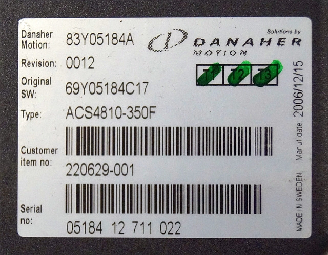 Toyota/BT 220629-001 | Danaher motion AC Superdrive motor controller 83Y05184A A - Centralina electrónica para Equipamento de movimentação: foto 2 Toyota/BT 220629-001 | Danaher motion AC Superdrive motor controller 83Y05184A A - Centralina electrónica para Equipamento de movimentação: foto 2
