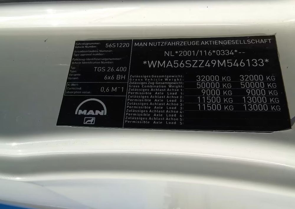 MAN TGS 26.400 6x6 – Wywrotka 3-stronna Meiller + Żuraw HIAB 166 E3 HIPRO – 429.222 km – Euro 4 - Camião basculante, Camião grua: foto 5 MAN TGS 26.400 6x6 – Wywrotka 3-stronna Meiller + Żuraw HIAB 166 E3 HIPRO – 429.222 km – Euro 4 - Camião basculante, Camião grua: foto 5