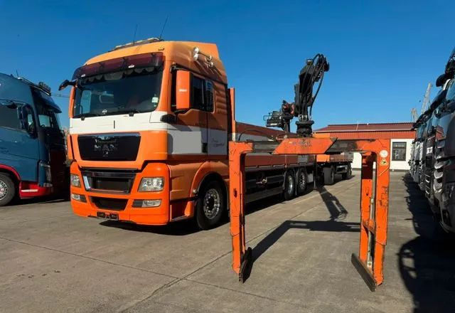 MAN TGX 26.480 • HDS Atlas 145.2 •Oś podnoszona i skrętna 426 tys. km - Zestaw z przyczepą Schwarzmüller Oś przednia – resory piórowe, tylna – pneumatyka • - Camião de caixa aberta/ Plataforma, Camião grua: foto 1 MAN TGX 26.480 • HDS Atlas 145.2 •Oś podnoszona i skrętna 426 tys. km - Zestaw z przyczepą Schwarzmüller Oś przednia – resory piórowe, tylna – pneumatyka • - Camião de caixa aberta/ Plataforma, Camião grua: foto 1