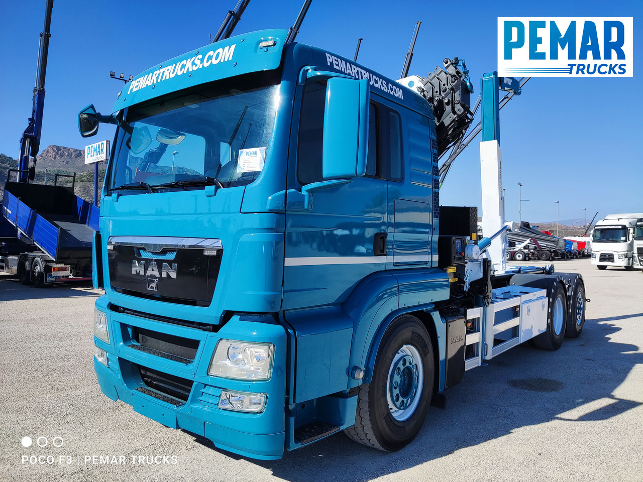 Camião basculante, Camião grua MAN TGS 26.480 6X2 GRUA HMF 2420-5 MULTILIFT EURO 5: foto 10