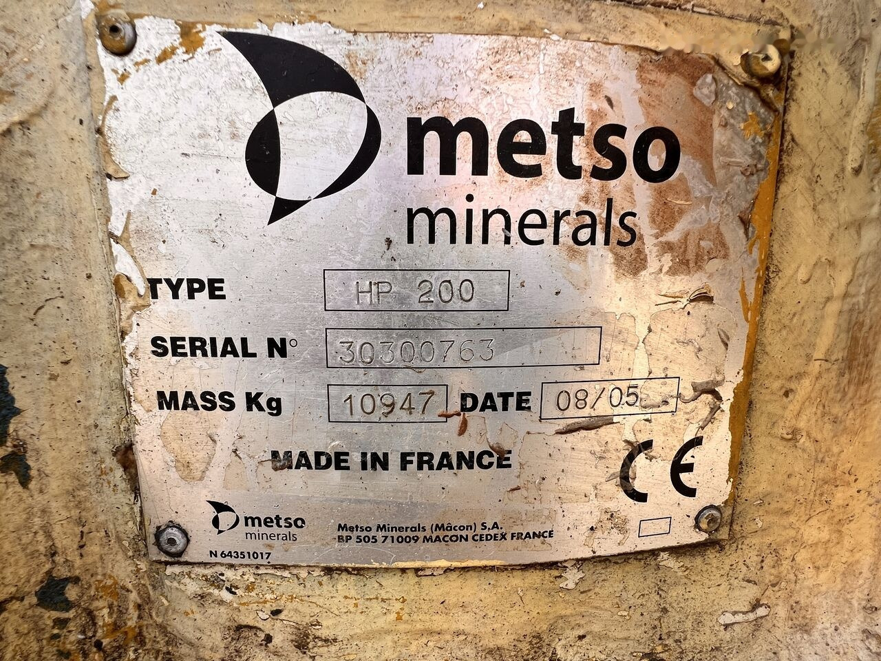 Metso HP200 Cone Crusher | Made in France - Britador de cone: foto 4 Metso HP200 Cone Crusher | Made in France - Britador de cone: foto 4