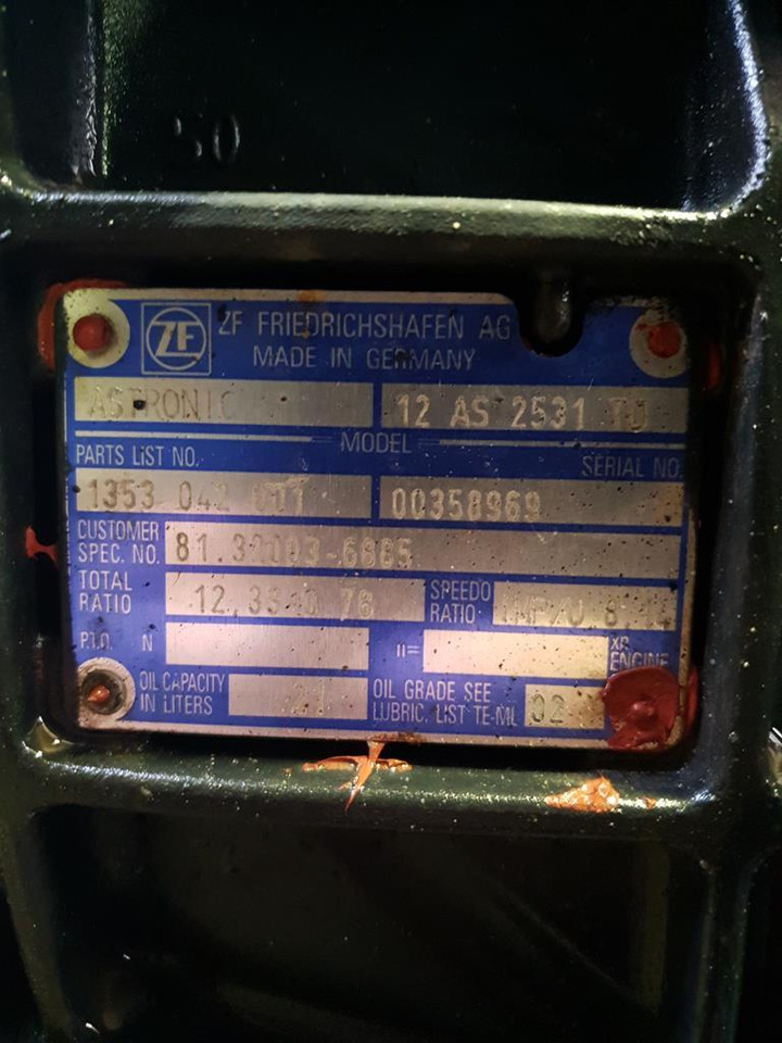MAN ASTRONIC 12 AS 2531TO WITH POSITION FOR INTARDER - Caixa de velocidade para Camião: foto 5 MAN ASTRONIC 12 AS 2531TO WITH POSITION FOR INTARDER - Caixa de velocidade para Camião: foto 5