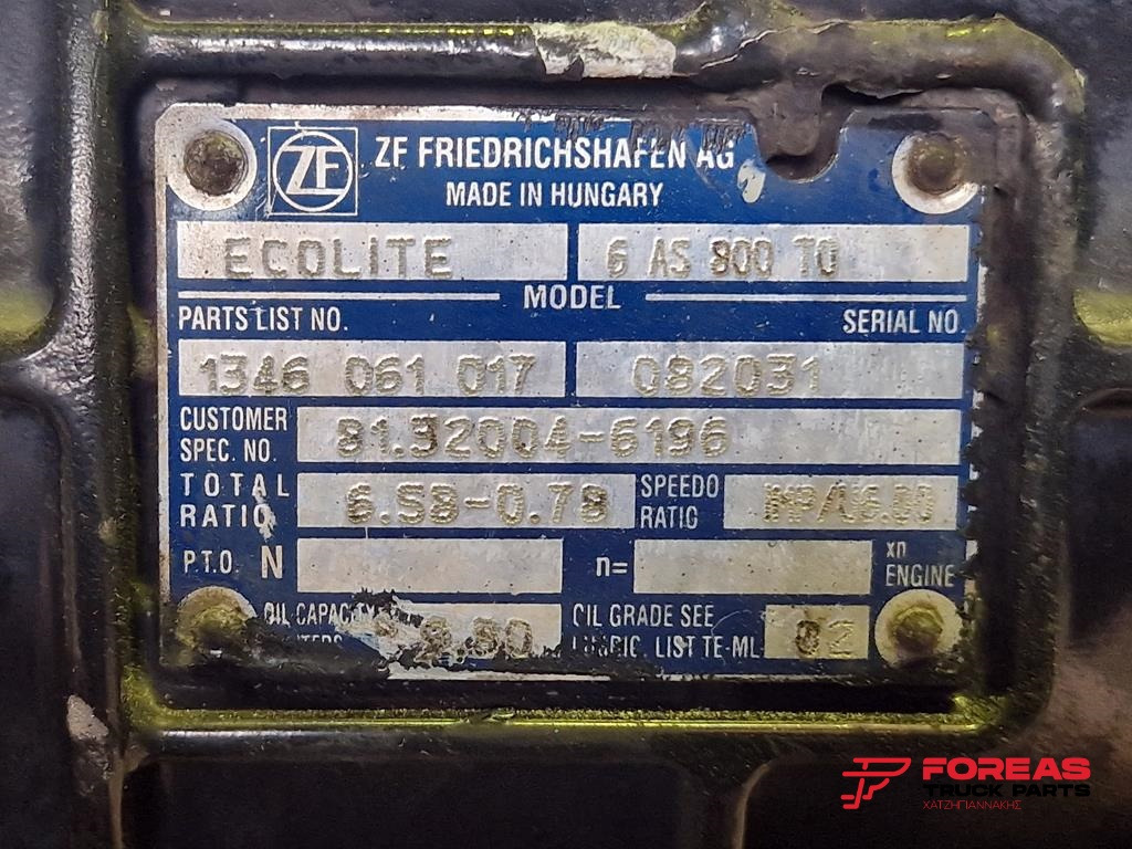 Caixa de velocidade para Camião ZF ECOLITE 6 AS 800 TO - AUTOMATIC: foto 10