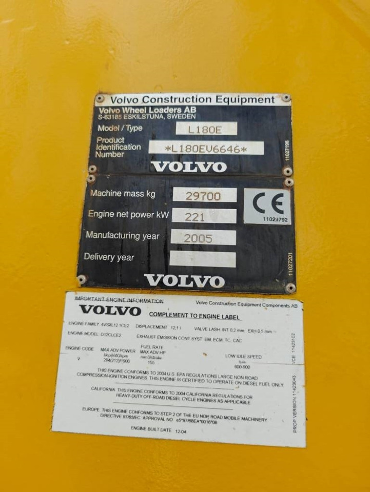 Pá carregadora de rodas Volvo L 180 E: foto 16